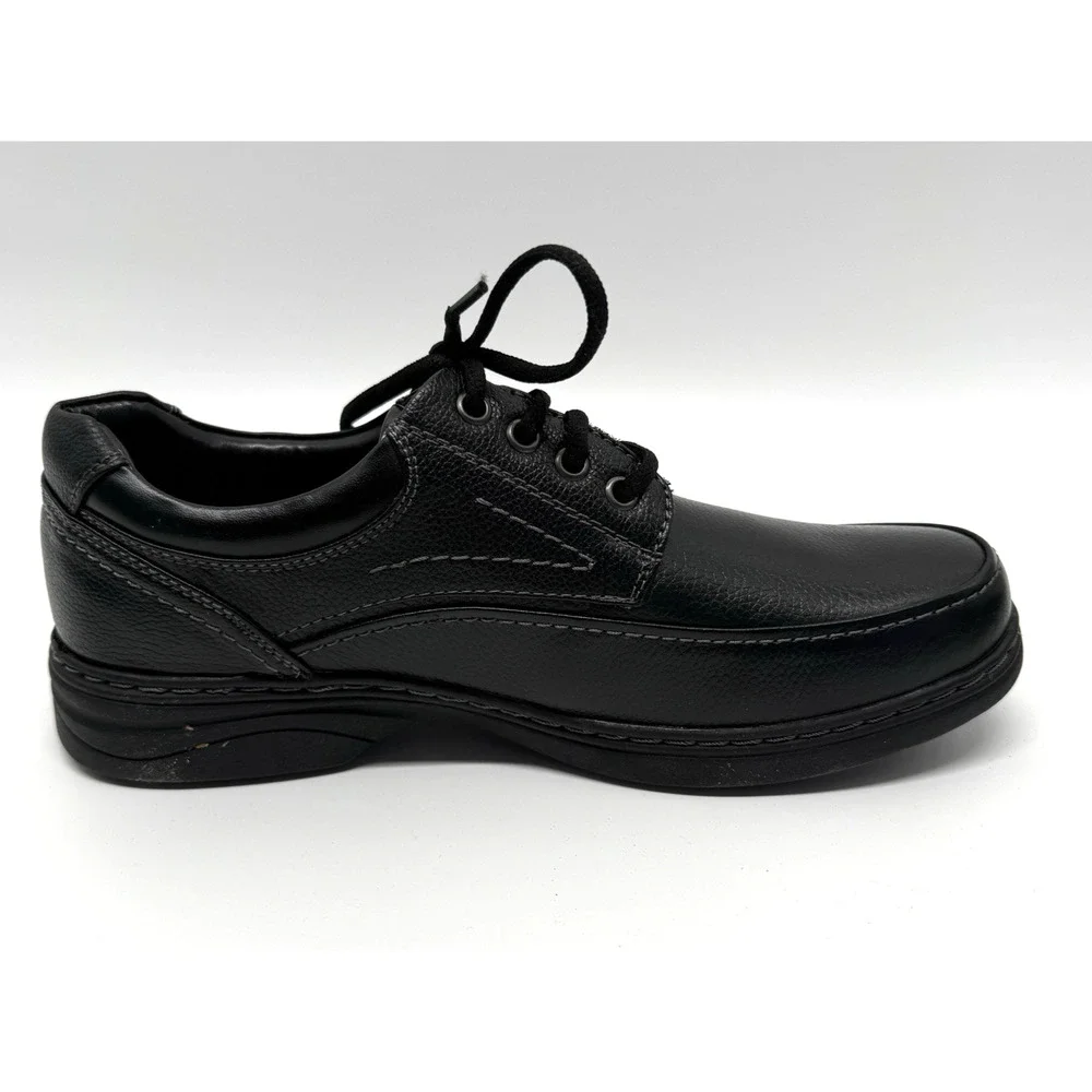 Croft & Barrow Wells Men's 9.5 M Black Leather Business Casual Shoes NIB